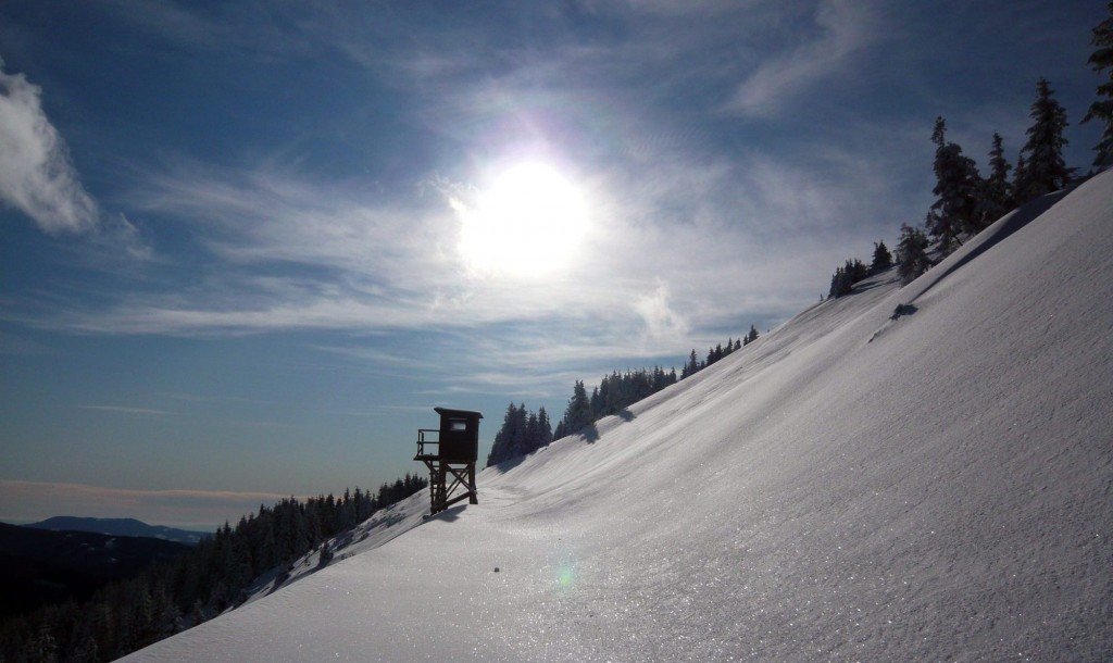 Atmosféra na východných svahoch Stuhlecku od sedla  Pfaffensattel