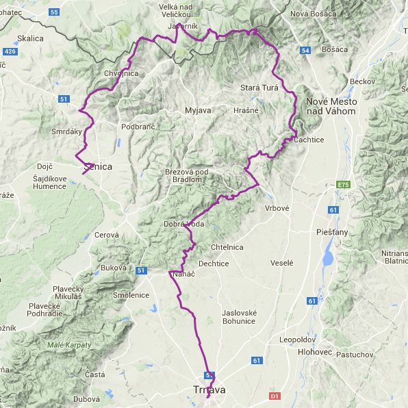 Trasa: 150 km a prevýšenie 3087 m.  Klikni na obrázok pre zobreazenie trasy na Hiking.sk.