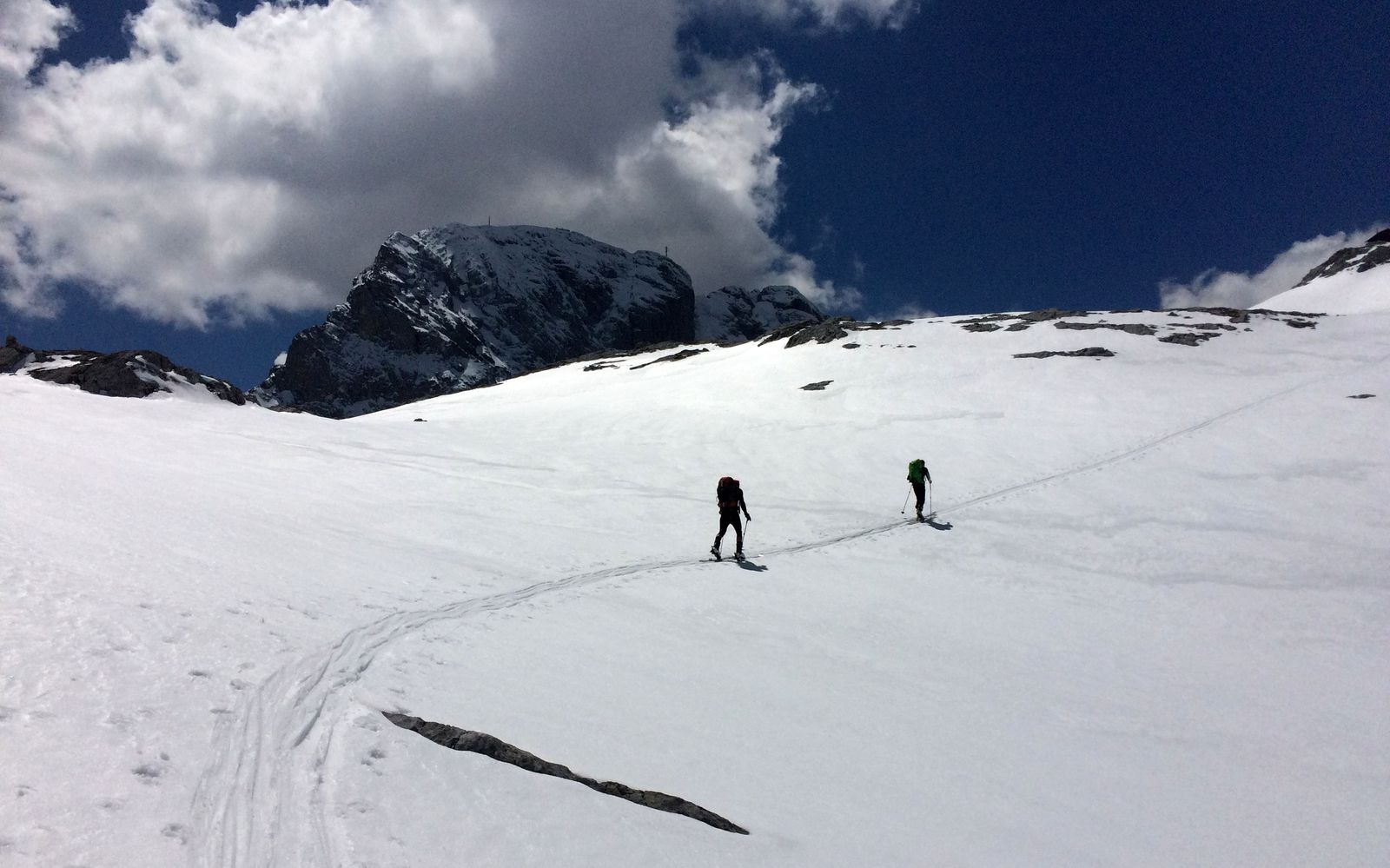 Skialp na Dachstein zo severu