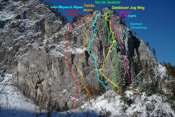 Cesty v stene Klobenwand