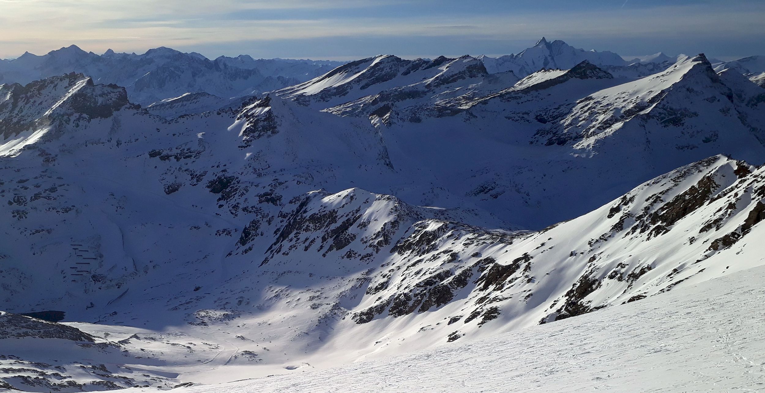 Vpravo Sonnblick, vľavo vzadu Grossglockner