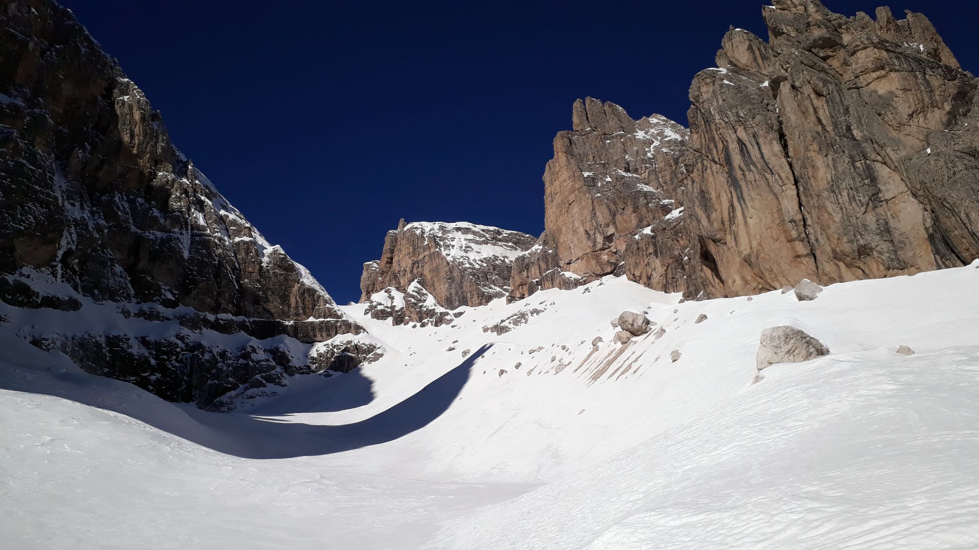 Pohľad nazad do sedla Sentinella