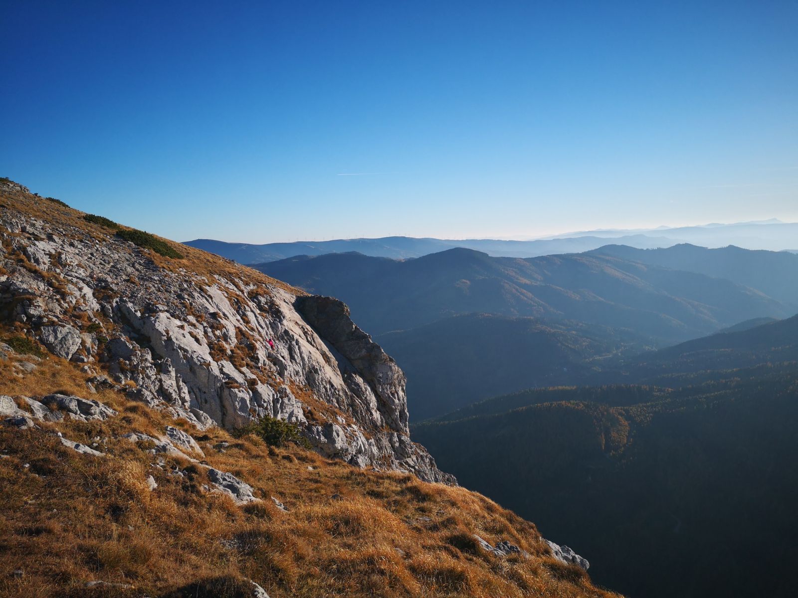 Haidsteig 27 pohľad spať na ferratu Haidsteig 27 pohľad spať na ferratu