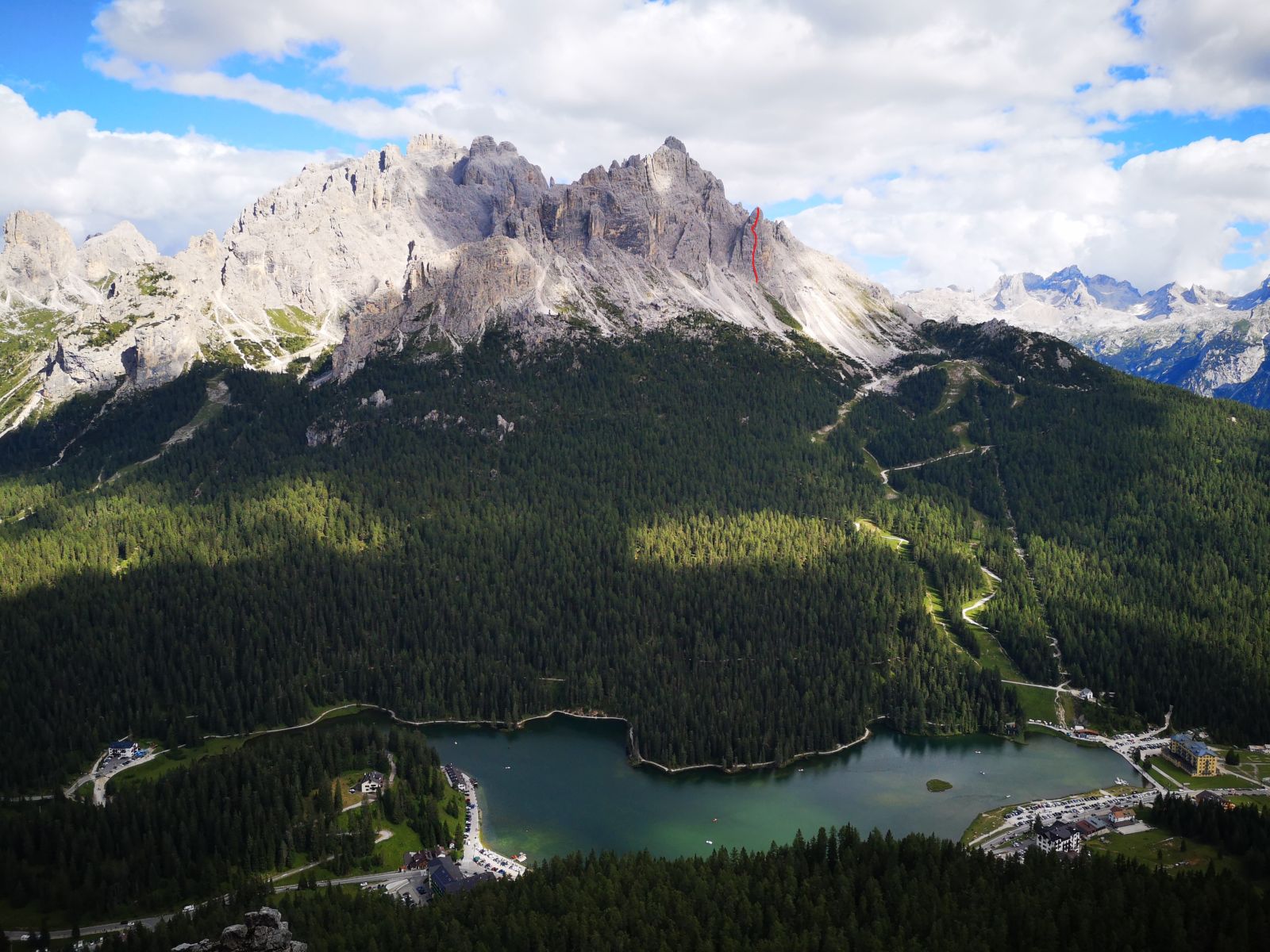 01 Lezenie na Punta Col de Varda pohľad z protiľahlého kopca