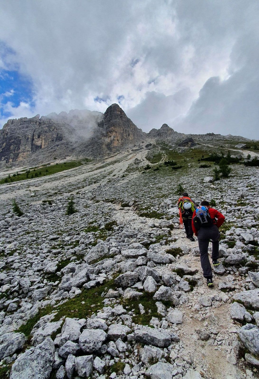 02 Lezenie na Punta Col de Varda nástup