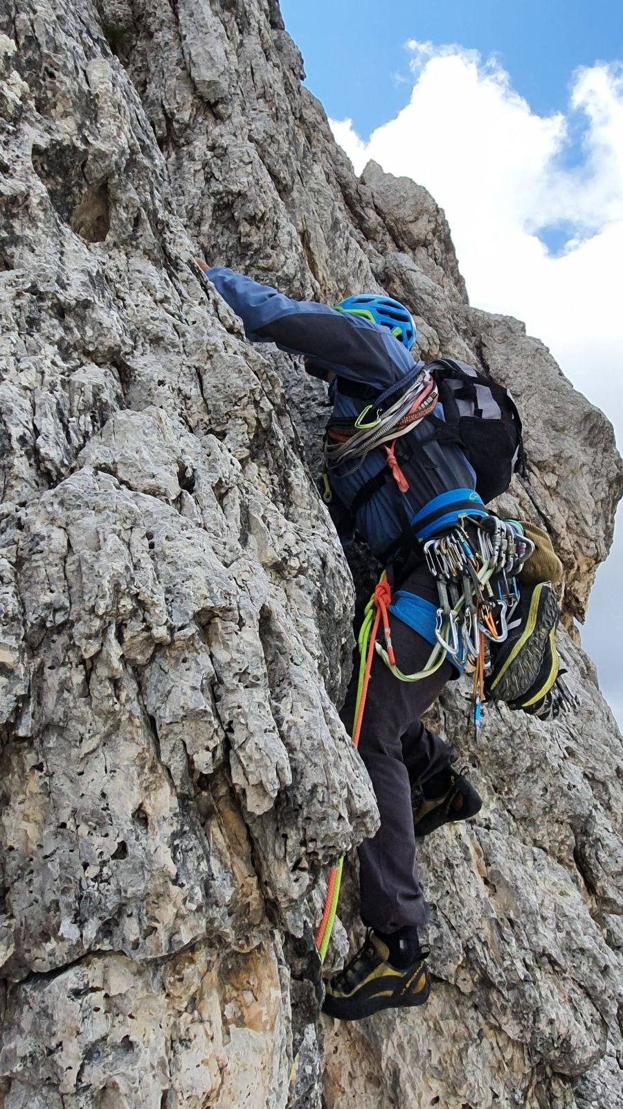 11 Lezenie na Punta Col de Varda, ovešaný Robo
