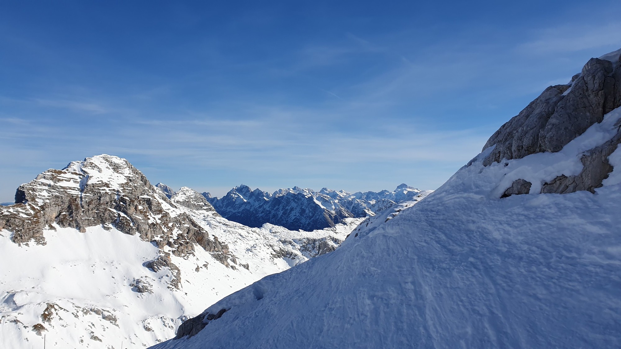 06 Sella Nevea Prestreljeniško okno - nájdi Triglav