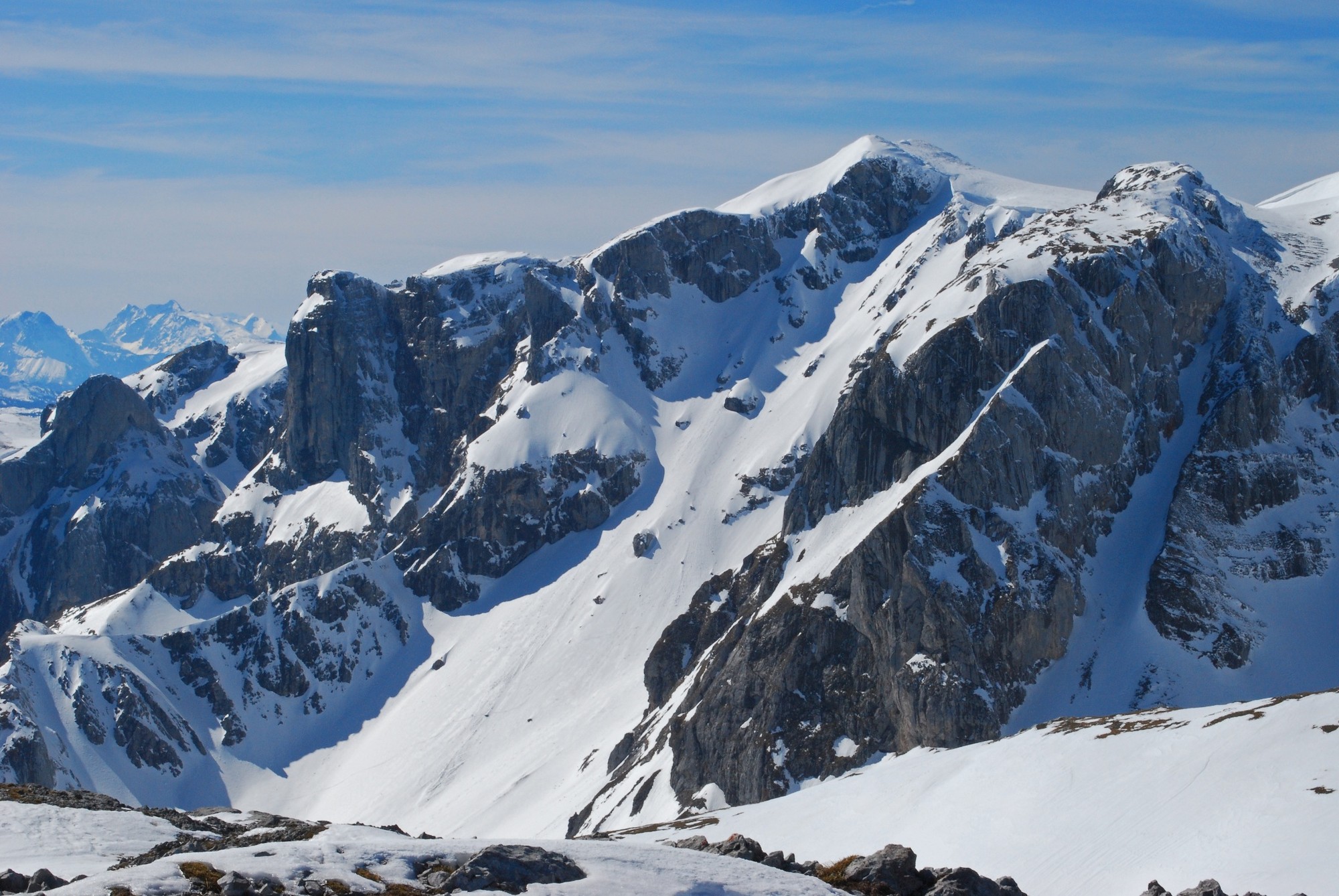 Zagelkogel 12: Línia zjazdu Zagelkarom z protiľahlého kopca (foto Alpinvereinaktiv.com)