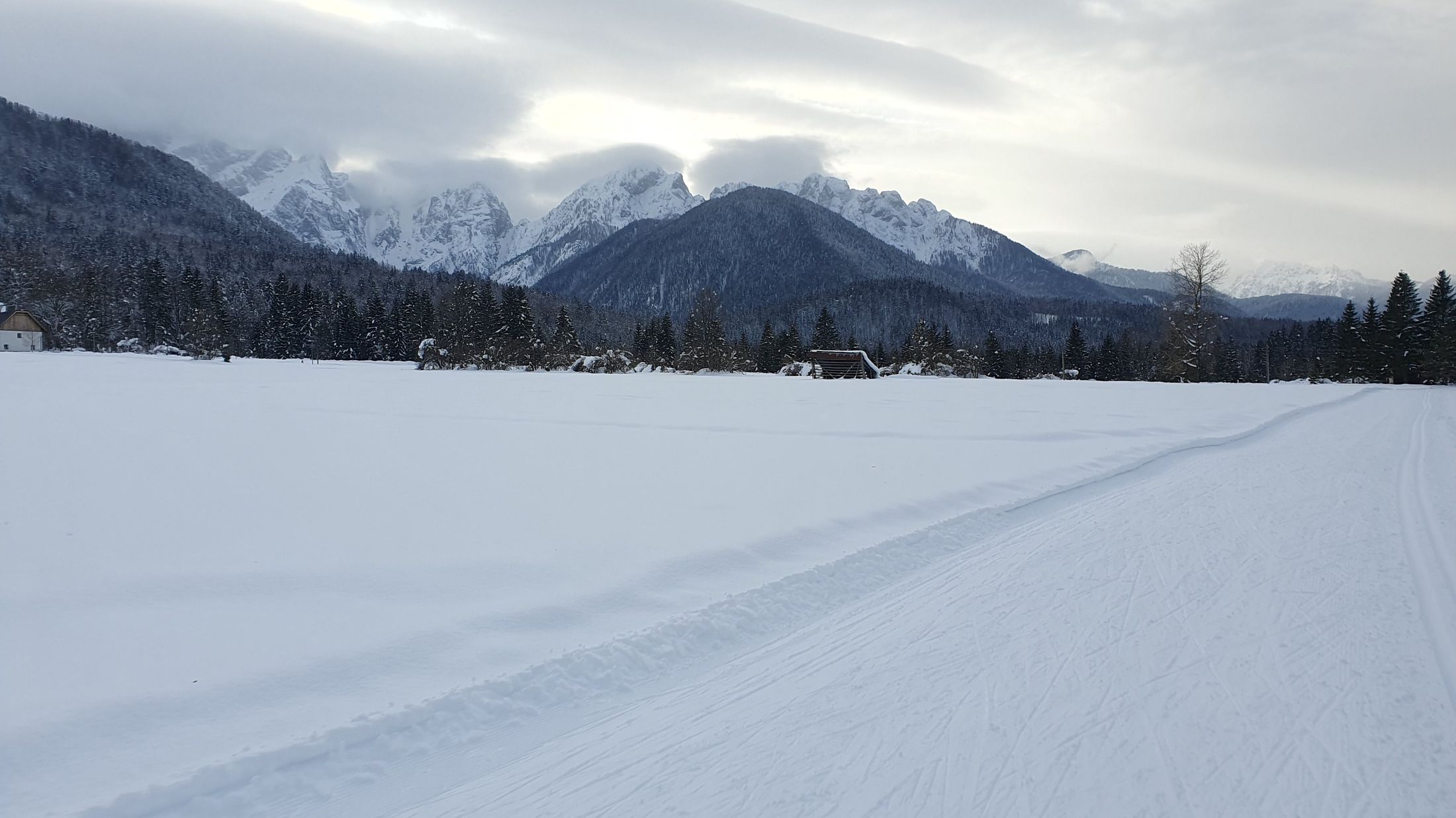 14 Planica - Kotovo Sedlo: dorážka na bežkách pod Planicou