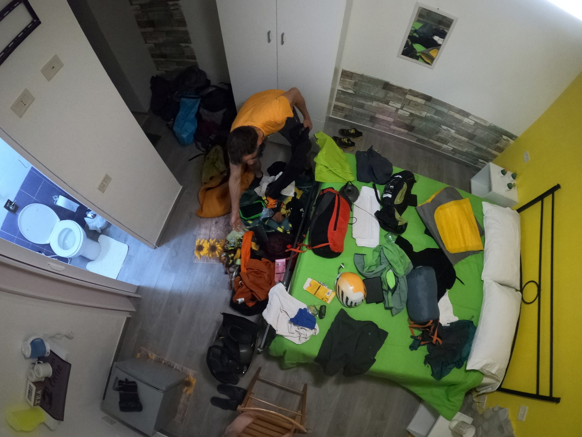33 Sicília Balenie pred odletom domov