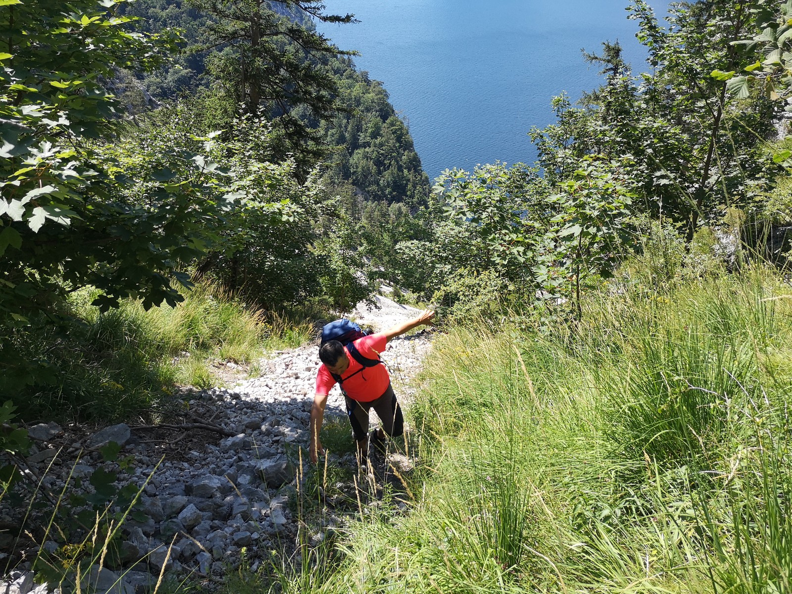 Traunstein (7) výstup žľabom