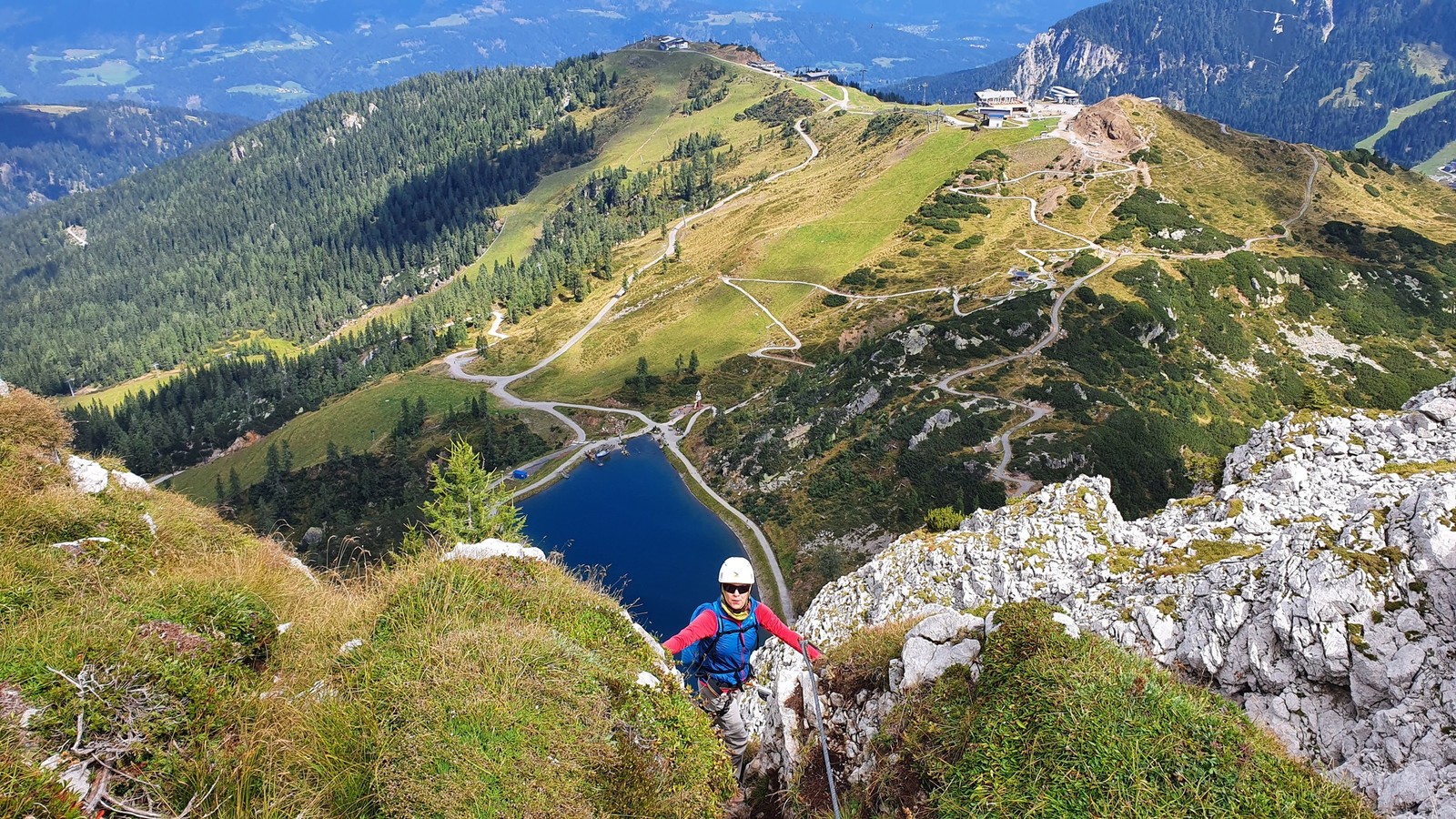Via ferrata Winkelturm Ostgrat (16) - prechod na Torre Clampil