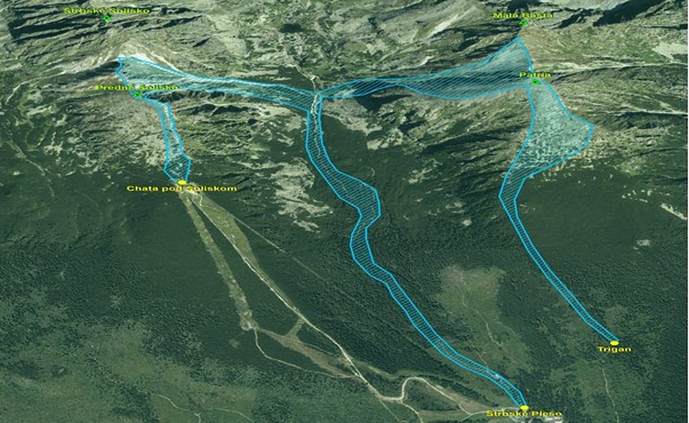 Ski touring - Mlynická dolina a Patria. Zdroj: Návštevný poriadok TANAP