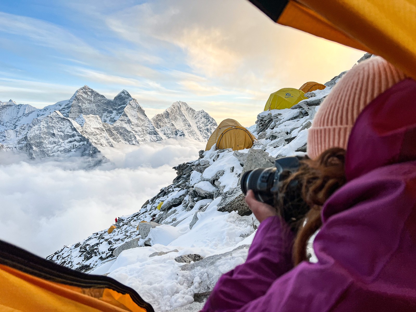 Vyhlad zo stanu, Camp 1, Ama Dablam, Nepal, Jana Vankova