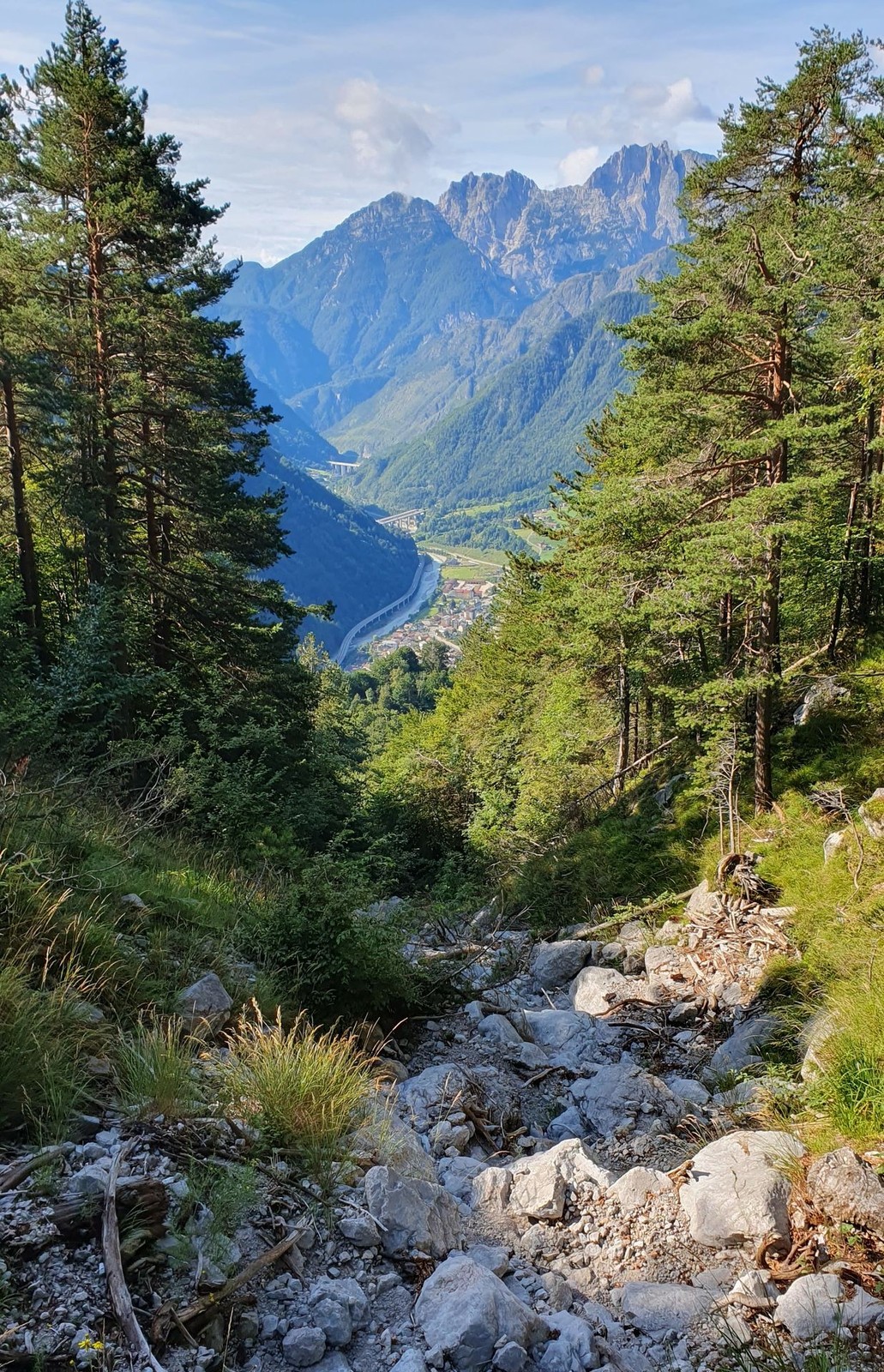 Bepi della Schiava (02) Výhľad na Pontebbu