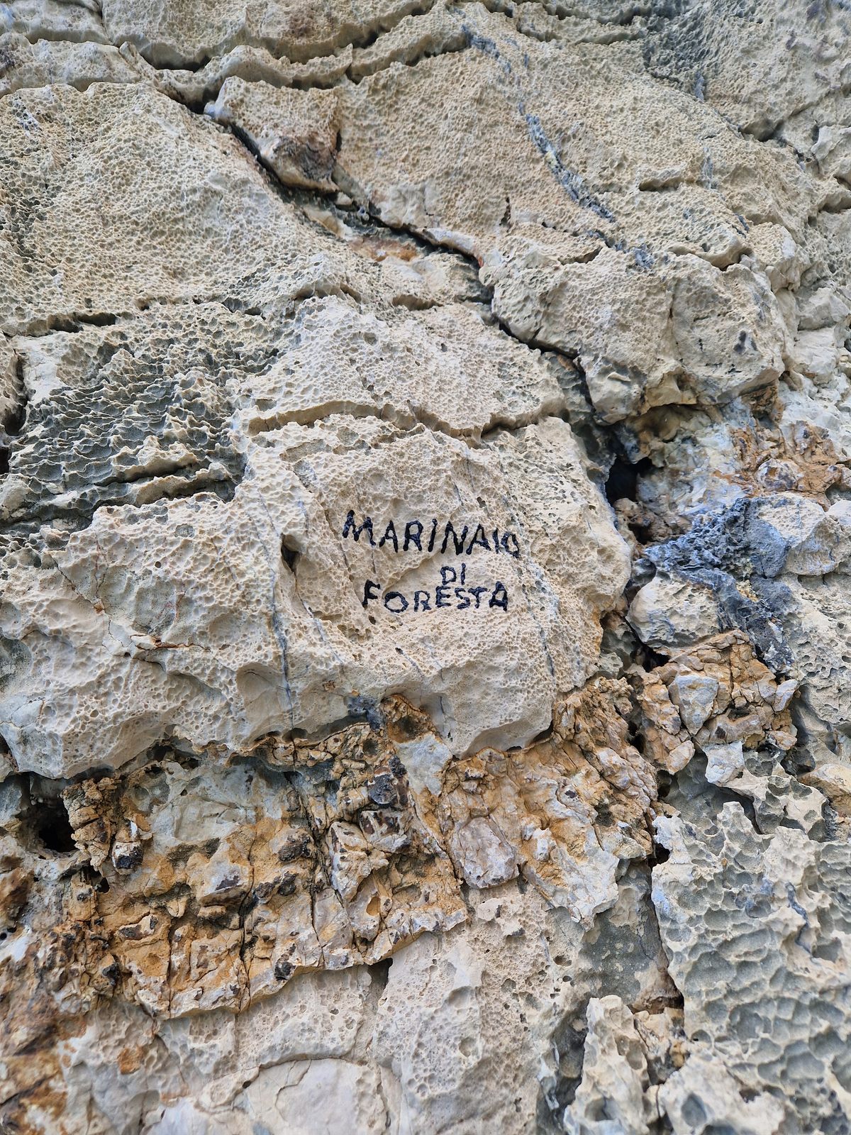 Pedra Longa Marinaio di Foresta (4) nápis na skale