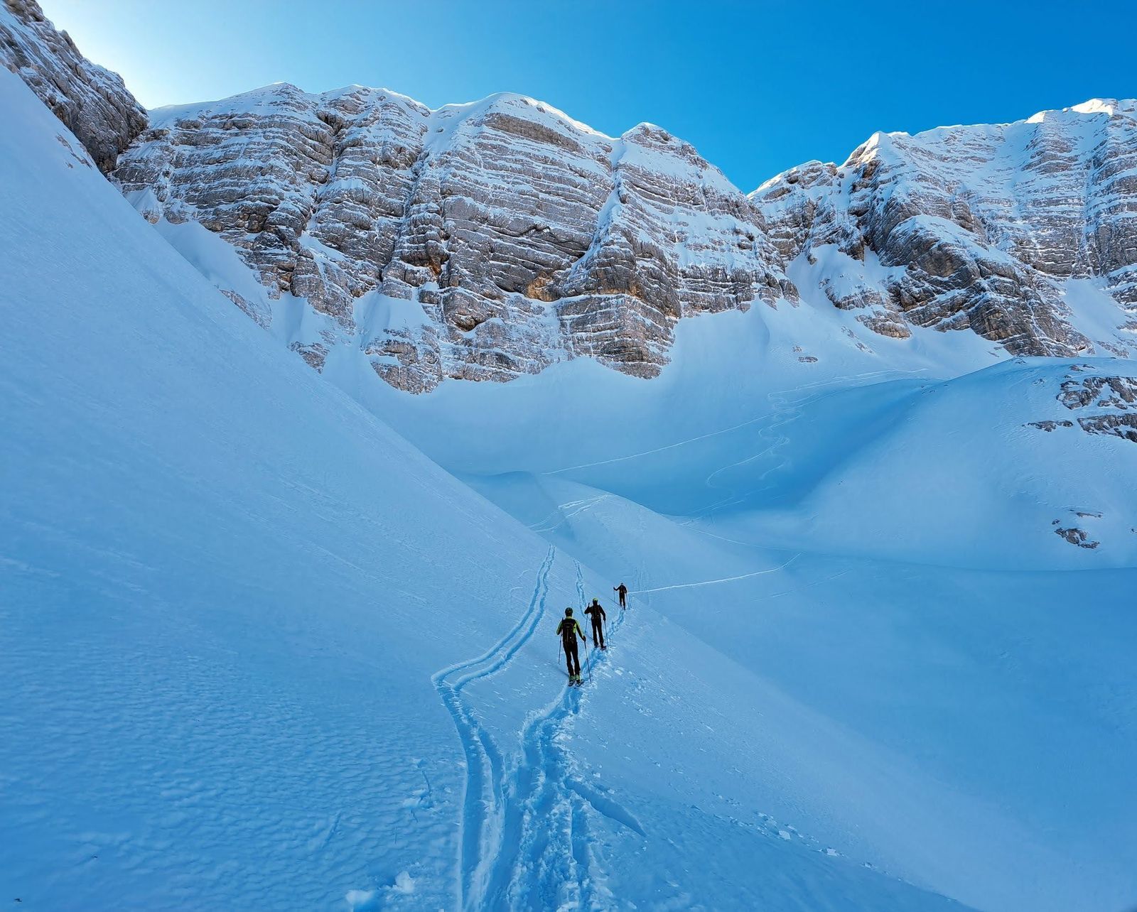 Skialp cez sedlo Bila Pec pod Kanin zima (18)