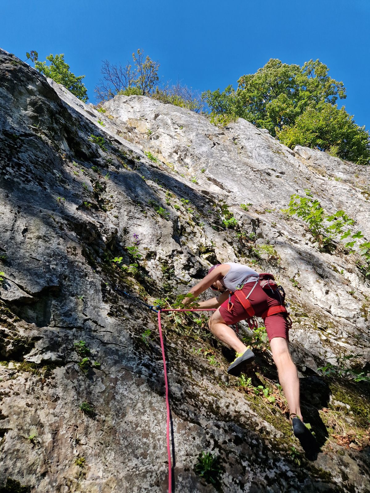 Skaly nad Vyvieračkou (4) sektor Hodinková vež cesta Laminátka