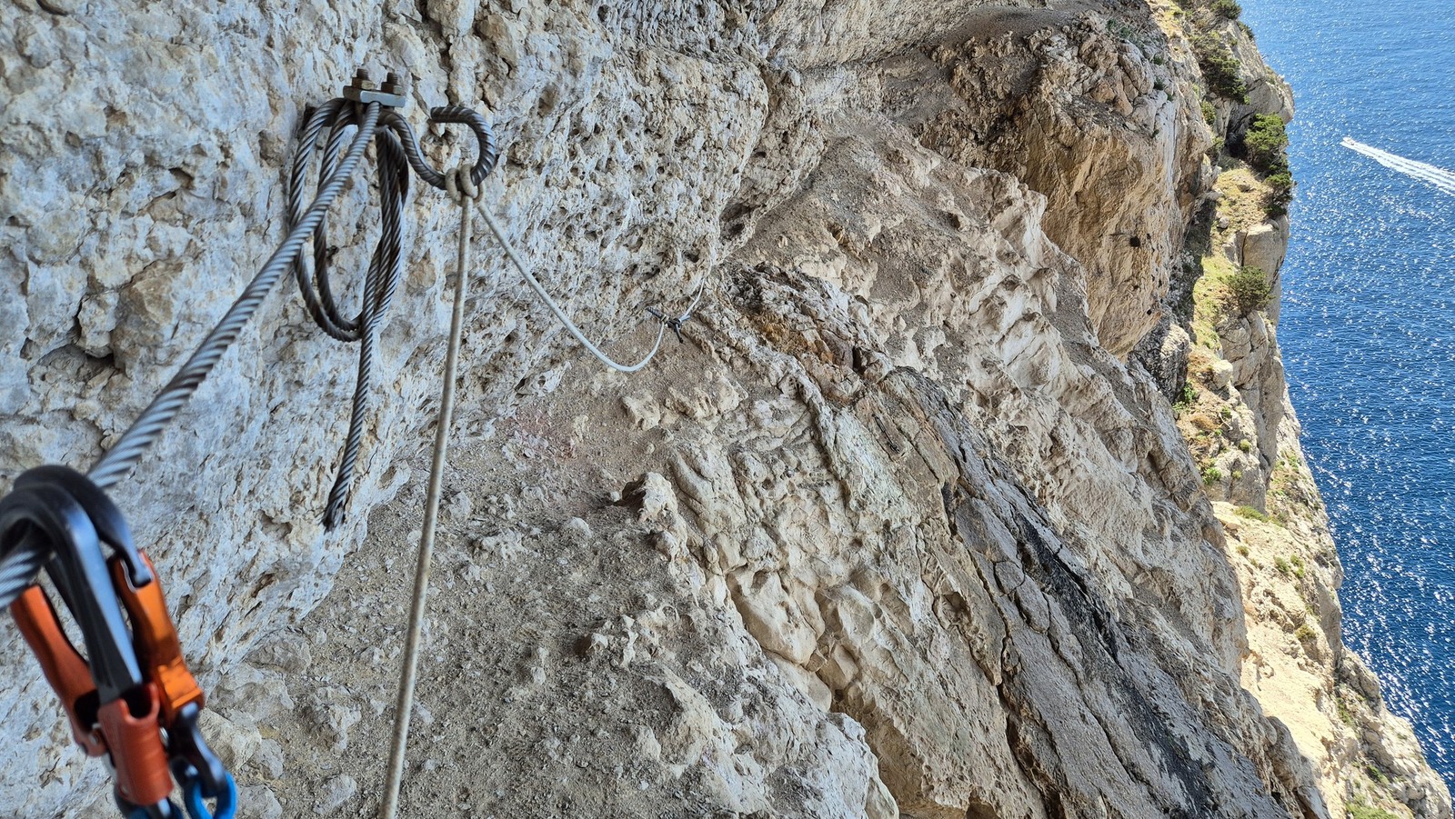 Ferrata Cabirol Sardinia (13) Dolná vetva ferraty