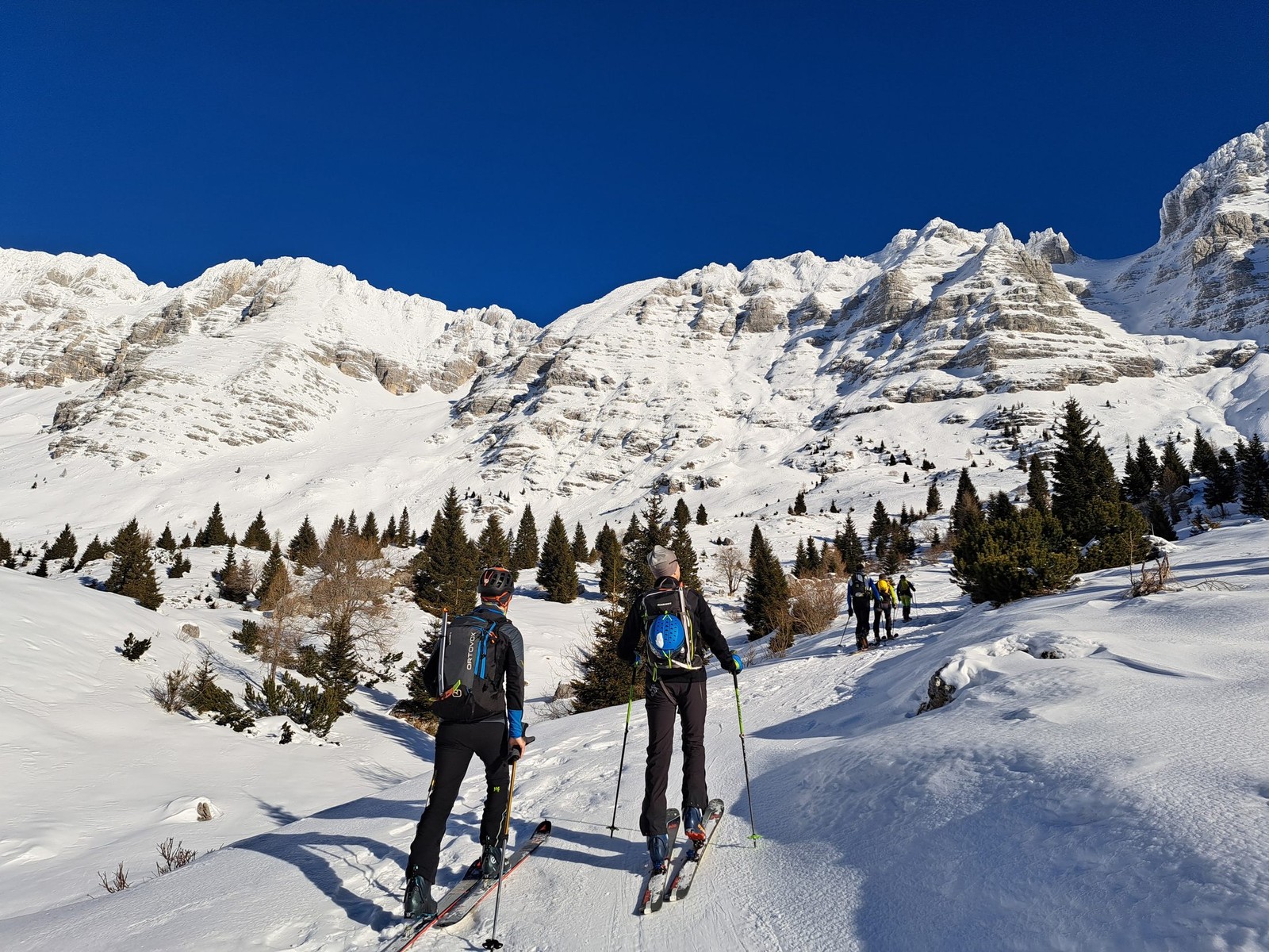 Skialp Altopiano del Montasio Forca del Palone, Curtissons (07)