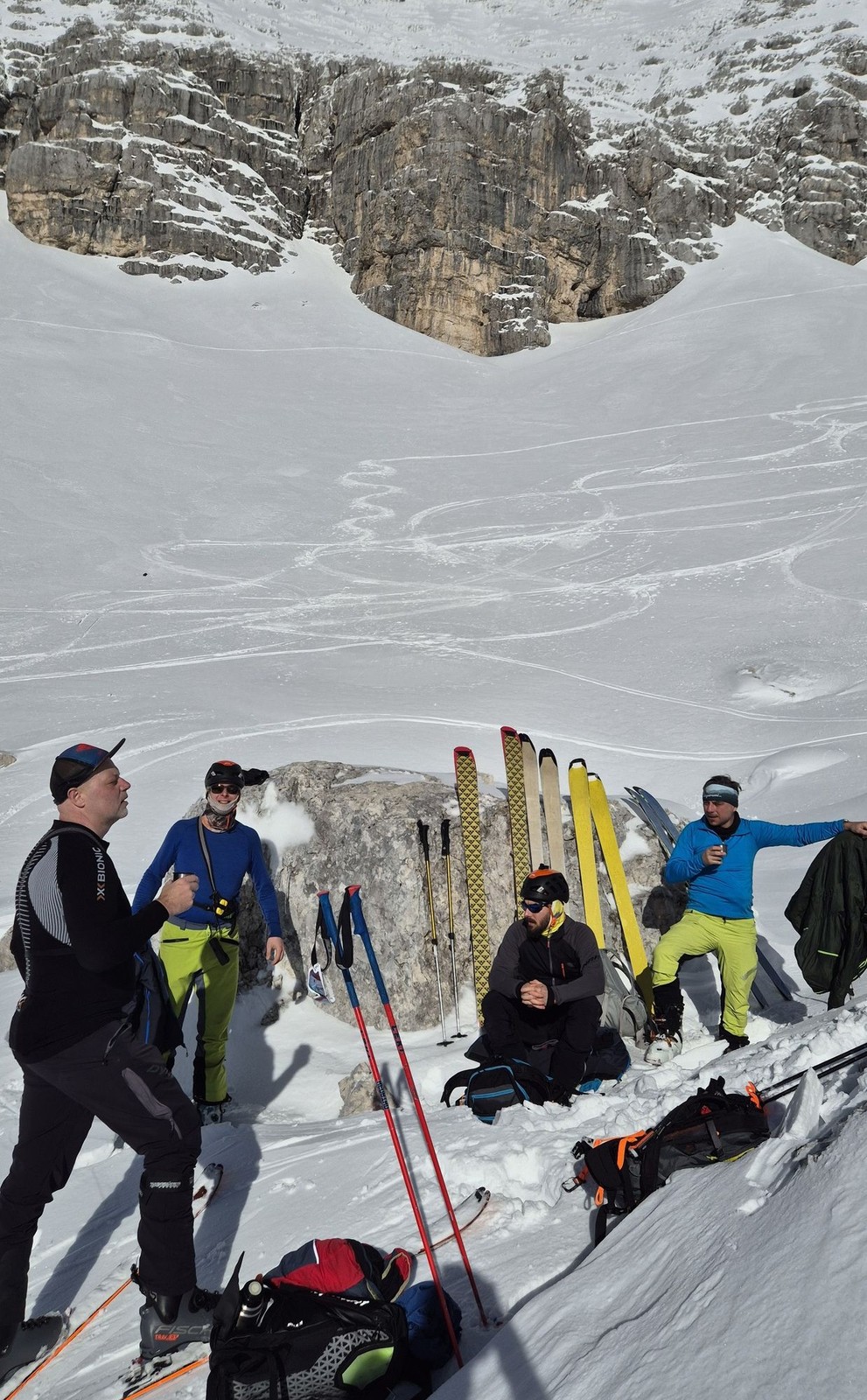 Skialp Altopiano del Montasio Forca del Palone, Curtissons (12)