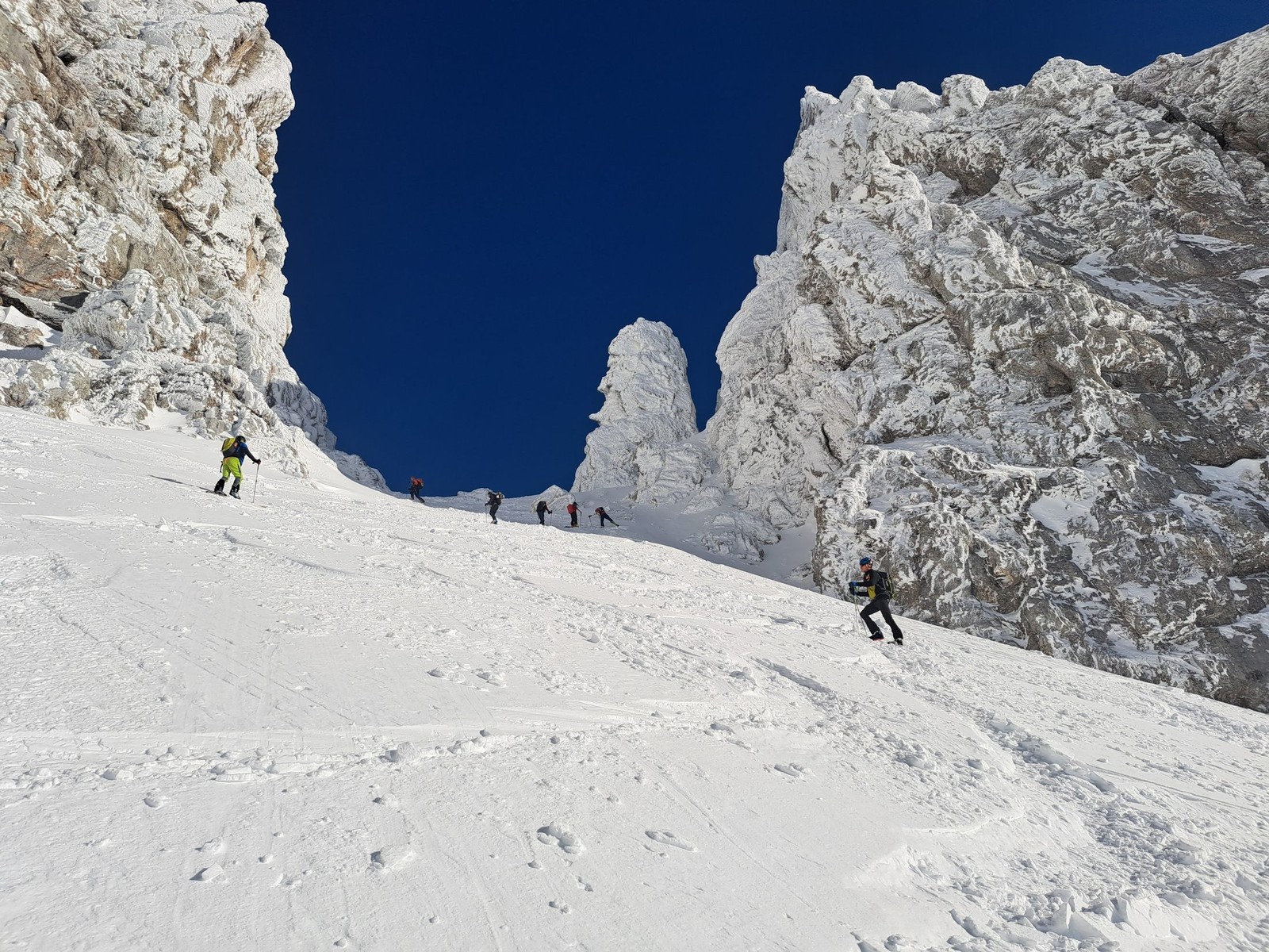 Skialp Altopiano del Montasio Forca del Palone, Curtissons (16)