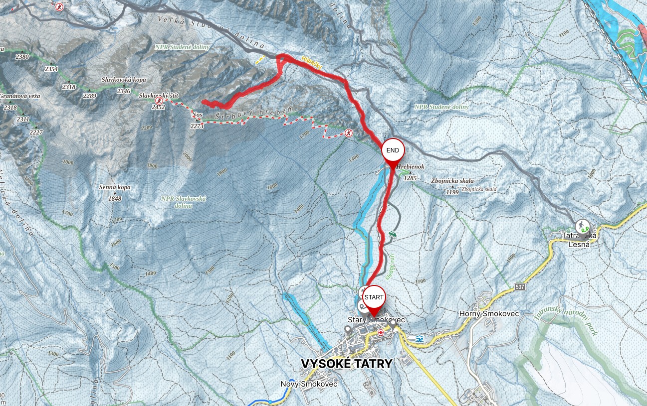 trasa kralovsky zlab