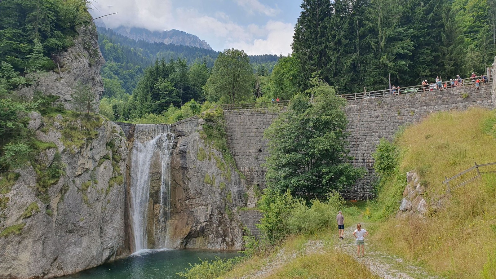 Cykloturistika okolo Pressegersee (07) Talsperre Oselitzenbach s cvičnou ferratou